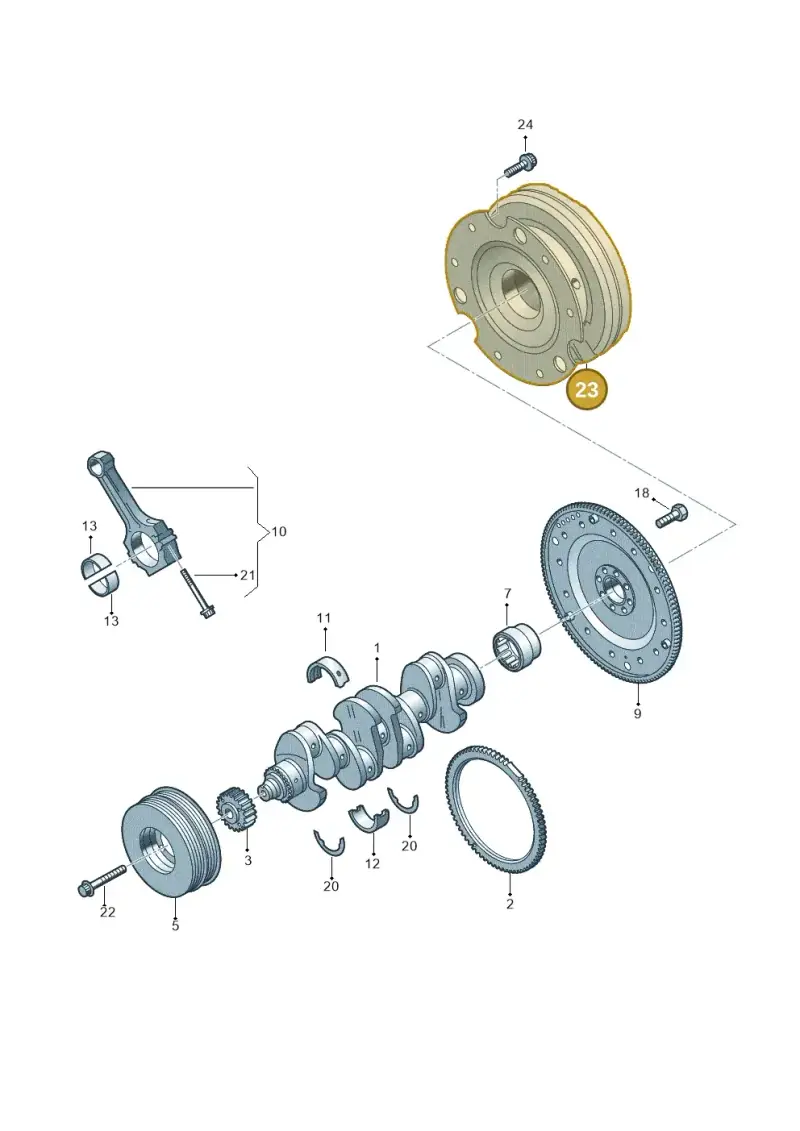 0CK105317AE — Audi A6 2.0 (2018-) diagram 849105100, position 23