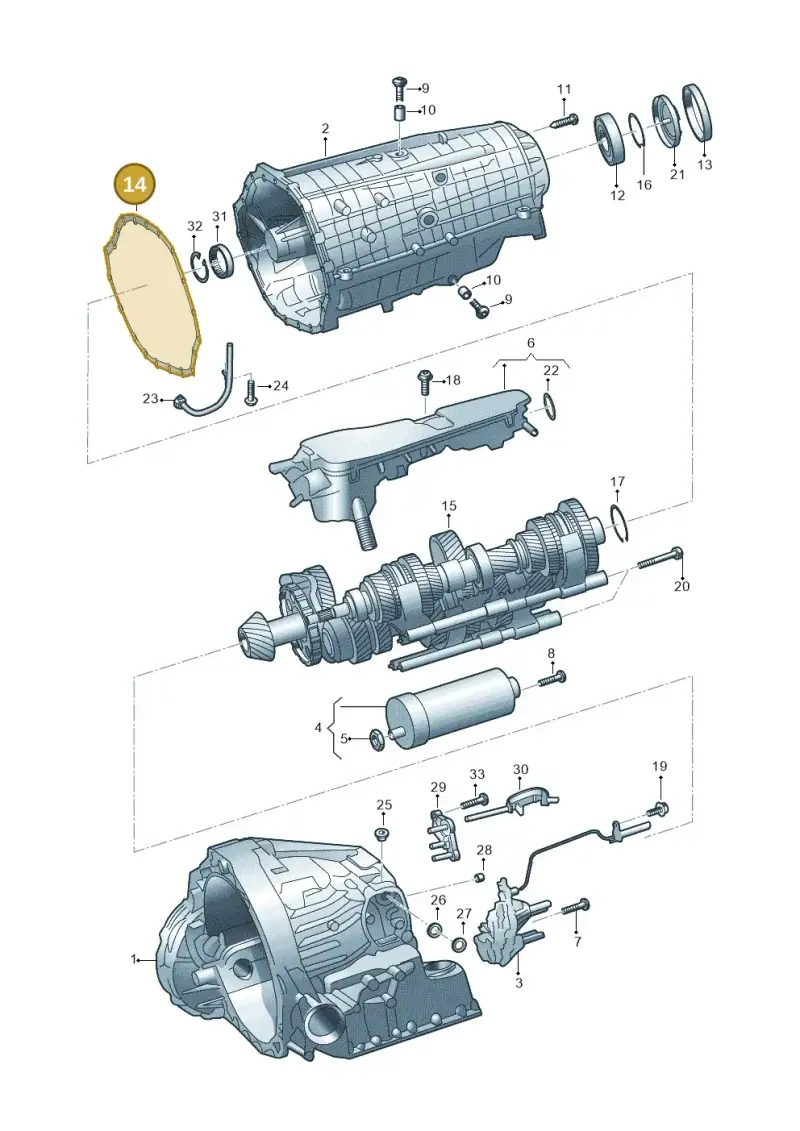 0CK301463A — Audi A6 (2018-2025) diagram 798325810, position 14