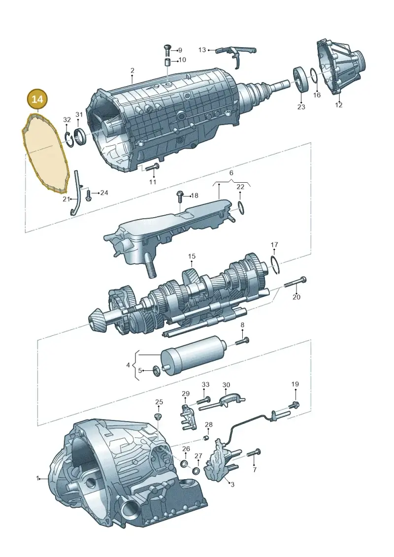 0CK301463A — Audi A5 Sportback (2016-2025) diagram 849325860, position 14