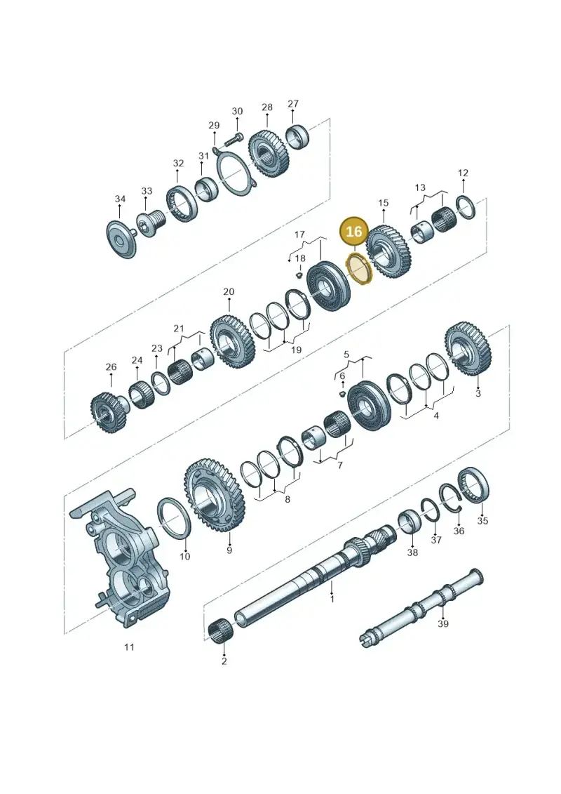 0CK311269C — Audi A5 Limo 2.0 (2024-) diagram 849311100, position 16