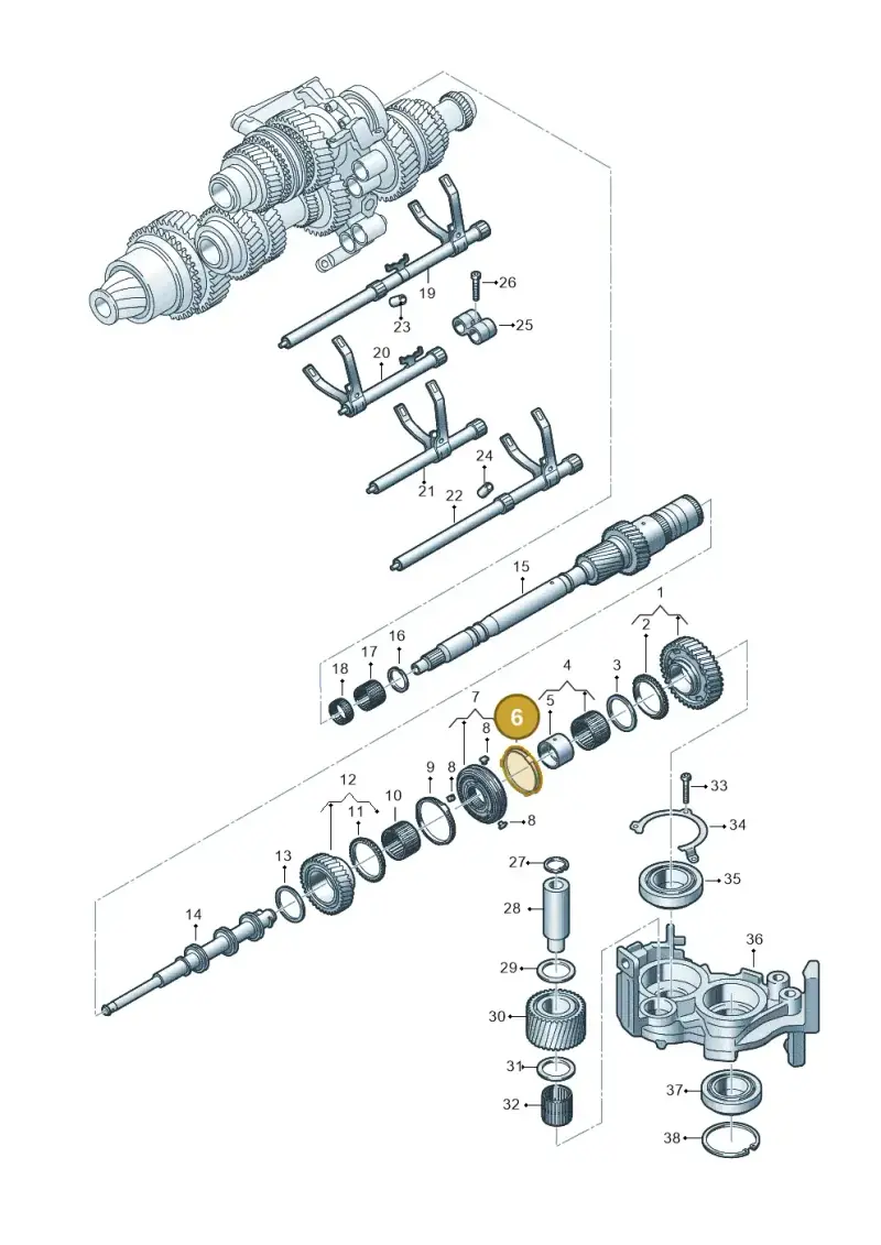 0CK311269E — Audi A5 Limo 2.0 (2024-) diagram 849311095, position 6
