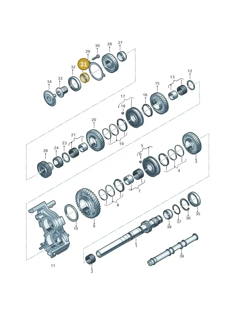 0CK311385B — Audi A5 Limo 2.0 (2024-) diagram 849311100, position 31