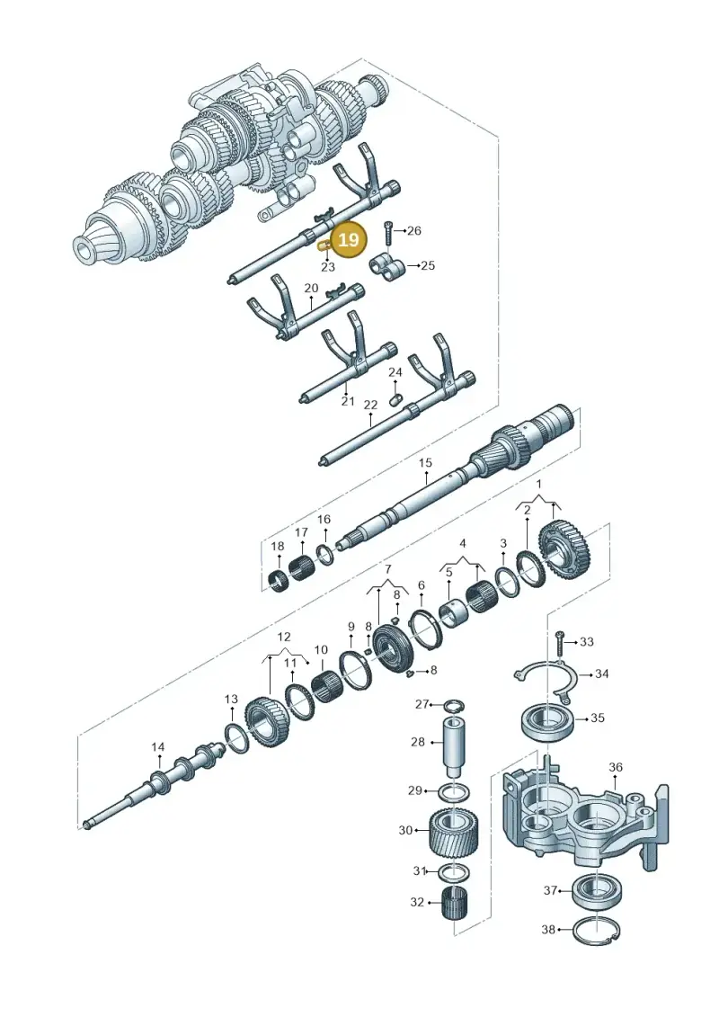 0CK311569B — Audi A5 Limo 2.0 (2024-) diagram 849311095, position 19