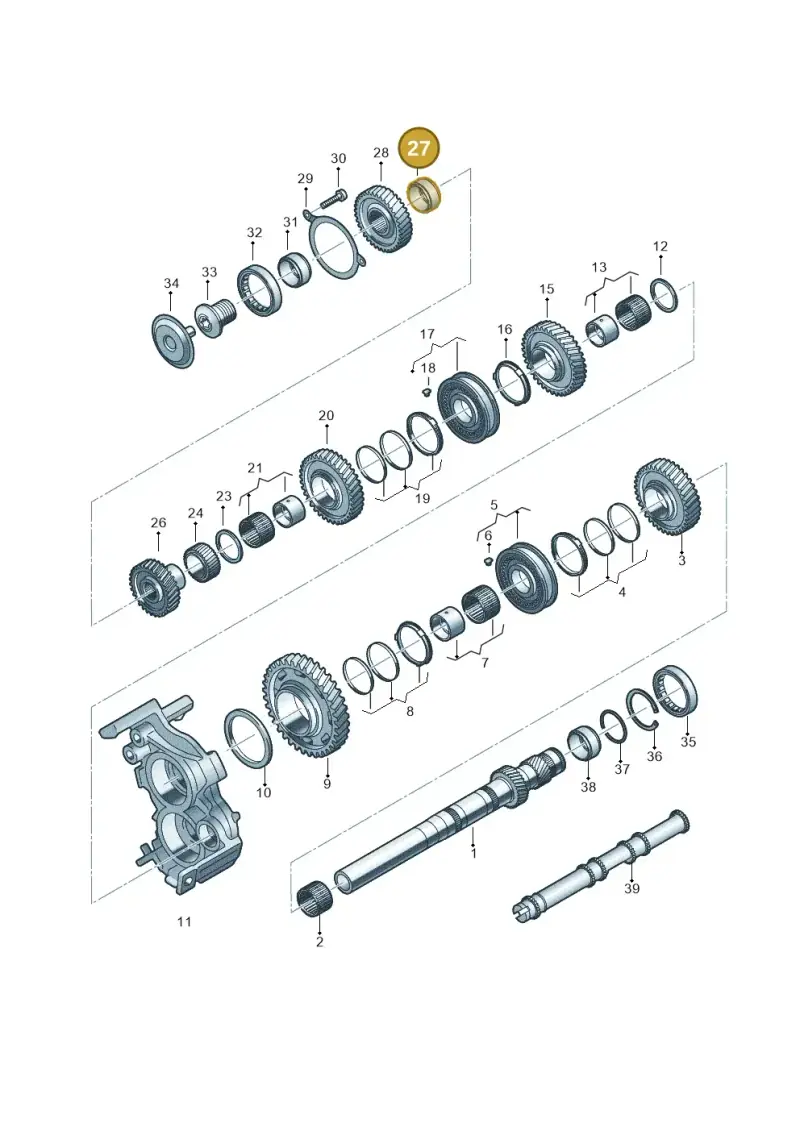 0CK311600A — Audi A5 Limo 2.0 (2024-) diagram 849311100, position 27