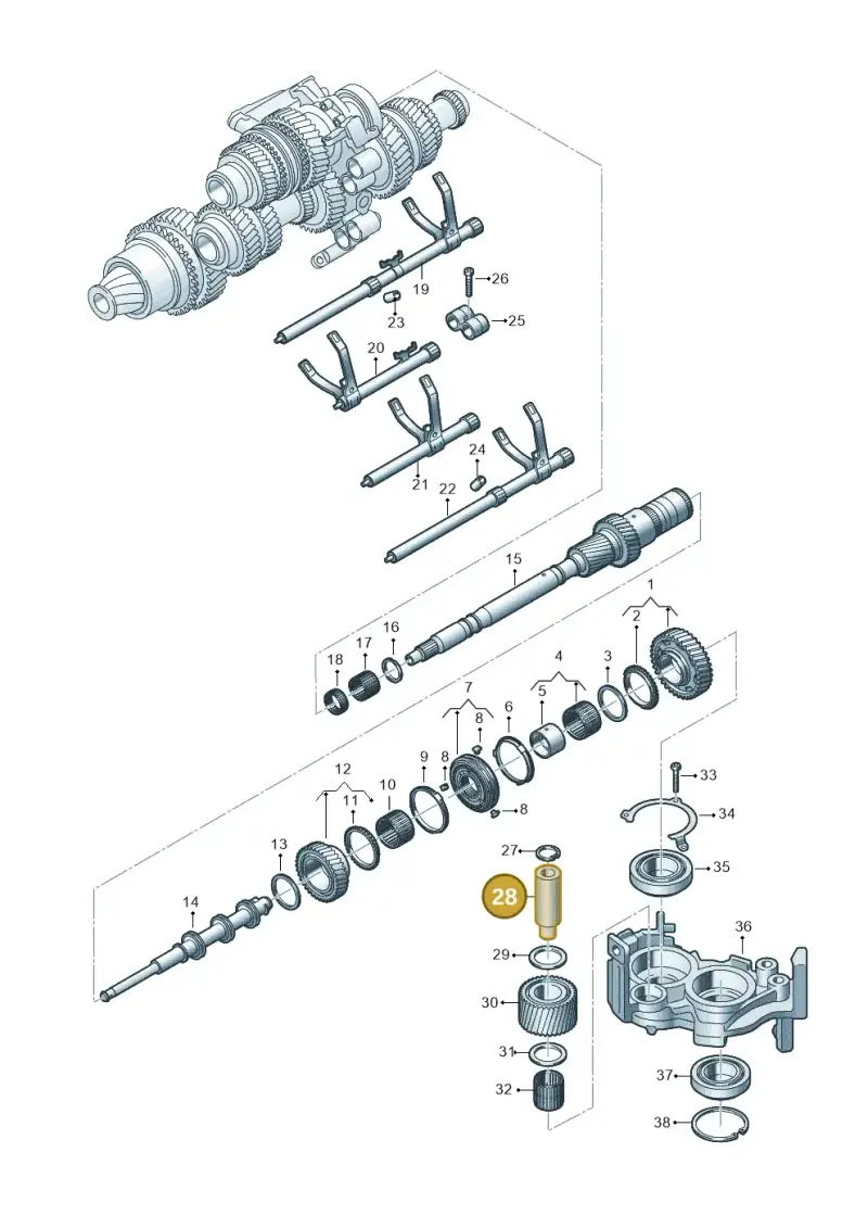 0CK311769A — Audi A5 Limo 2.0 (2024-) diagram 849311095, position 28
