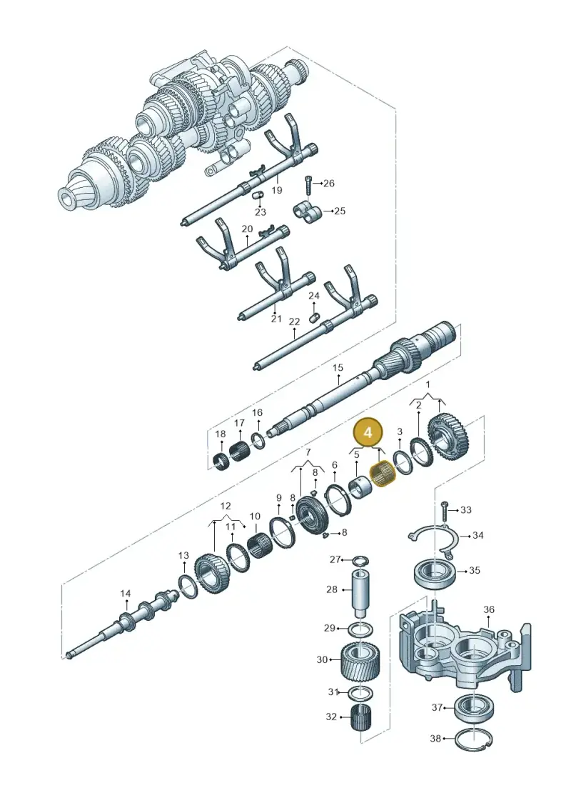 0CK311937D — Audi A5 Limo 2.0 (2024-) diagram 849311095, position 4