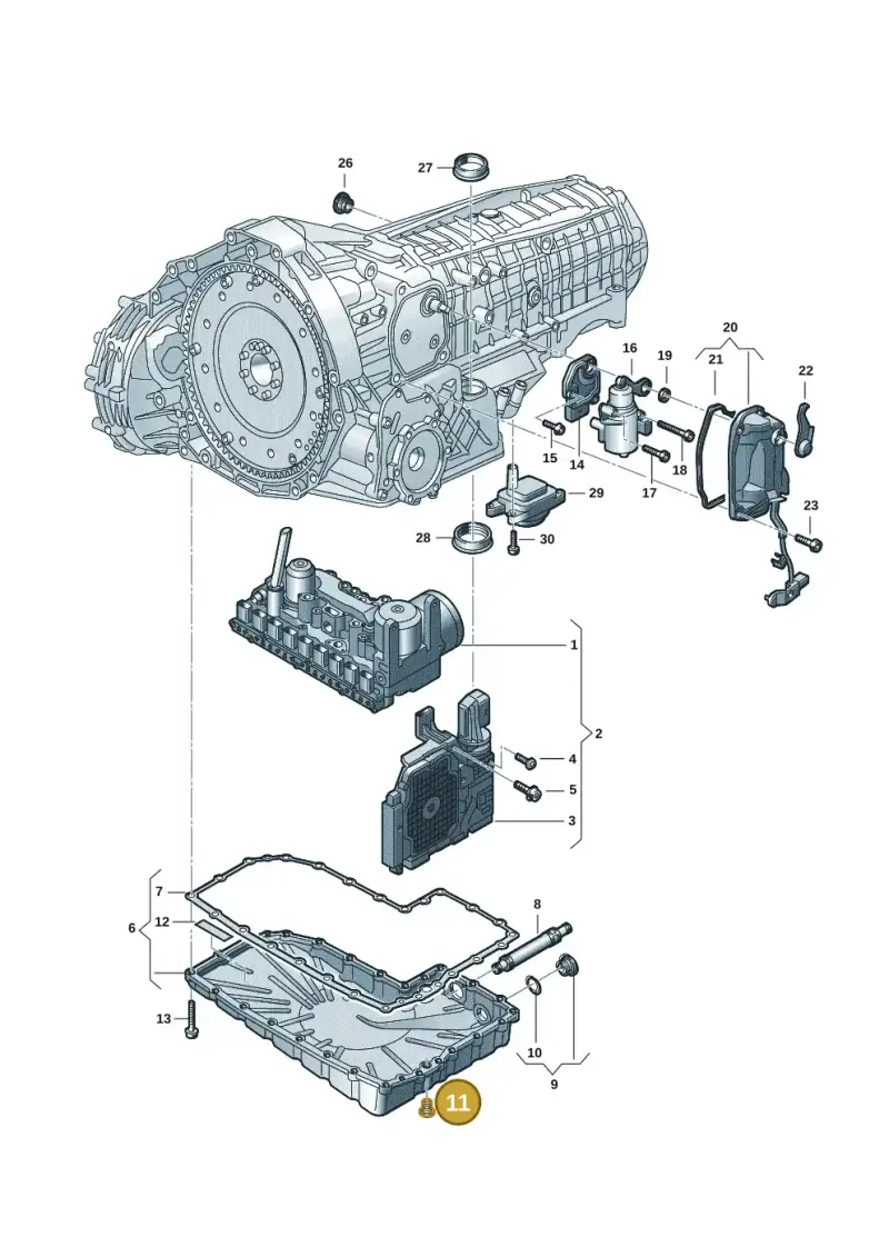 0CK321439A — Audi A6 2.0 (2018-) diagram 849325801, position 11