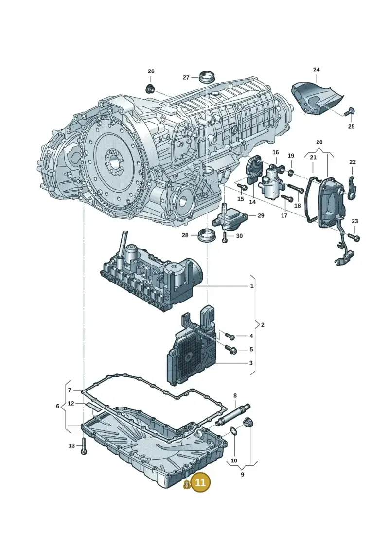 0CK321439A — Audi A5 Sportback (2016-2020) diagram 849325851, position 11