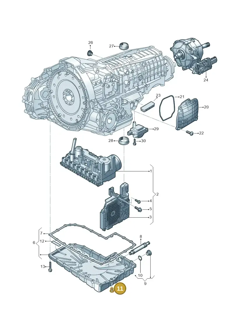 0CK321439A — Audi A5 Limo 2.0 (2024-) diagram 8wk325025, position 11