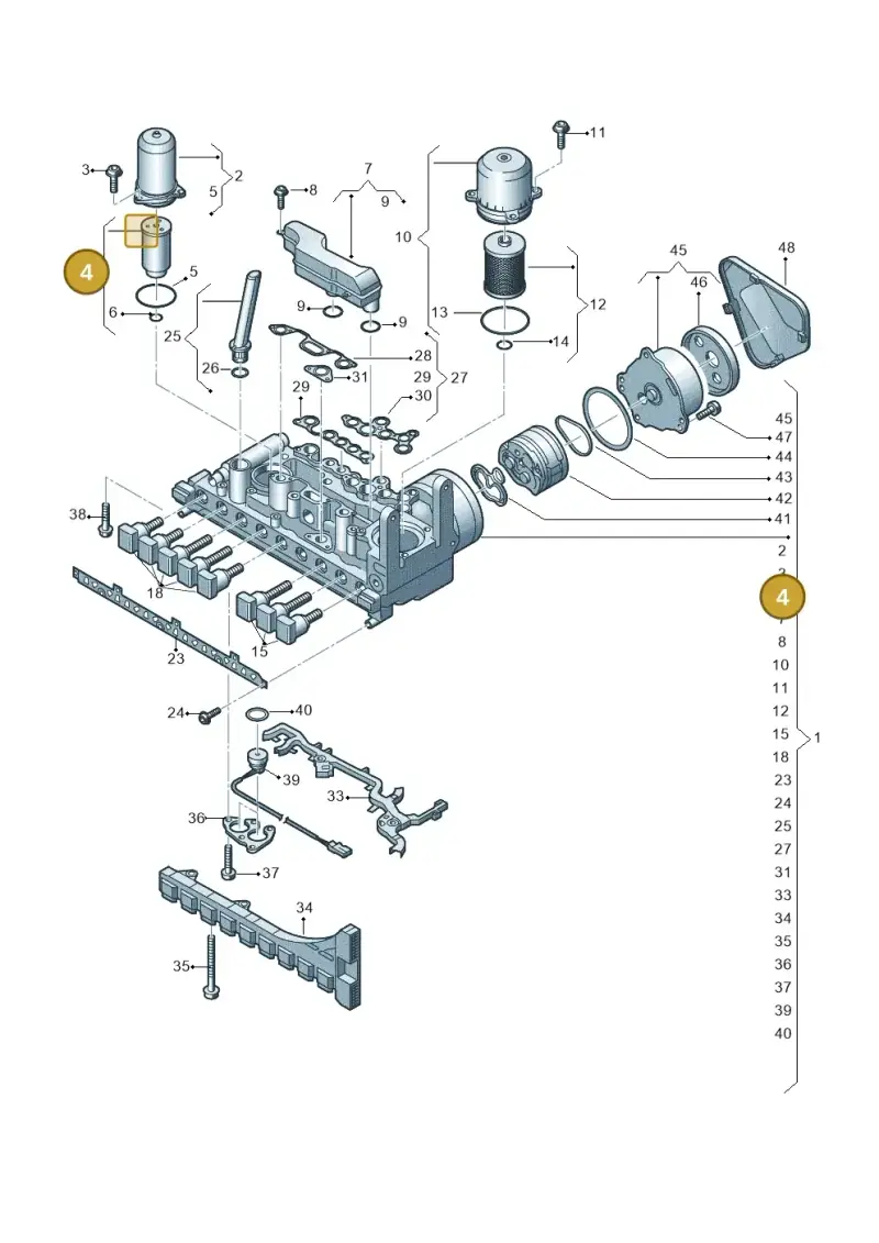 0CK325149D — Audi A5 Limo 2.0 (2024-) diagram 849325100, position 4