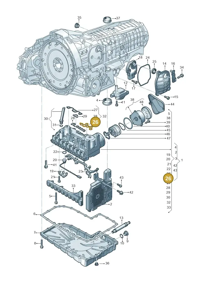 0CK325443 — Audi A6 2.0 tdi (2010-2015) diagram 717325810, position 26