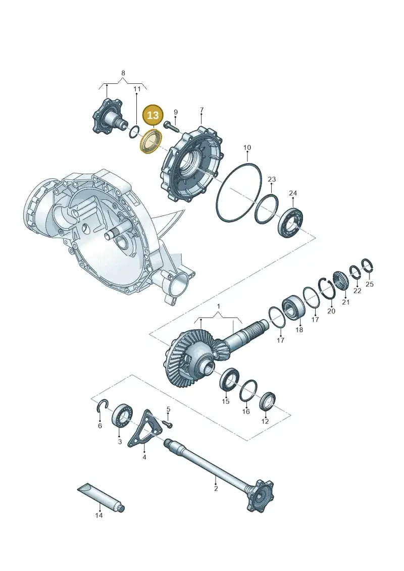 0CK409400 — Audi A5 Limo 2.0 (2024-) diagram 798409055, position 13