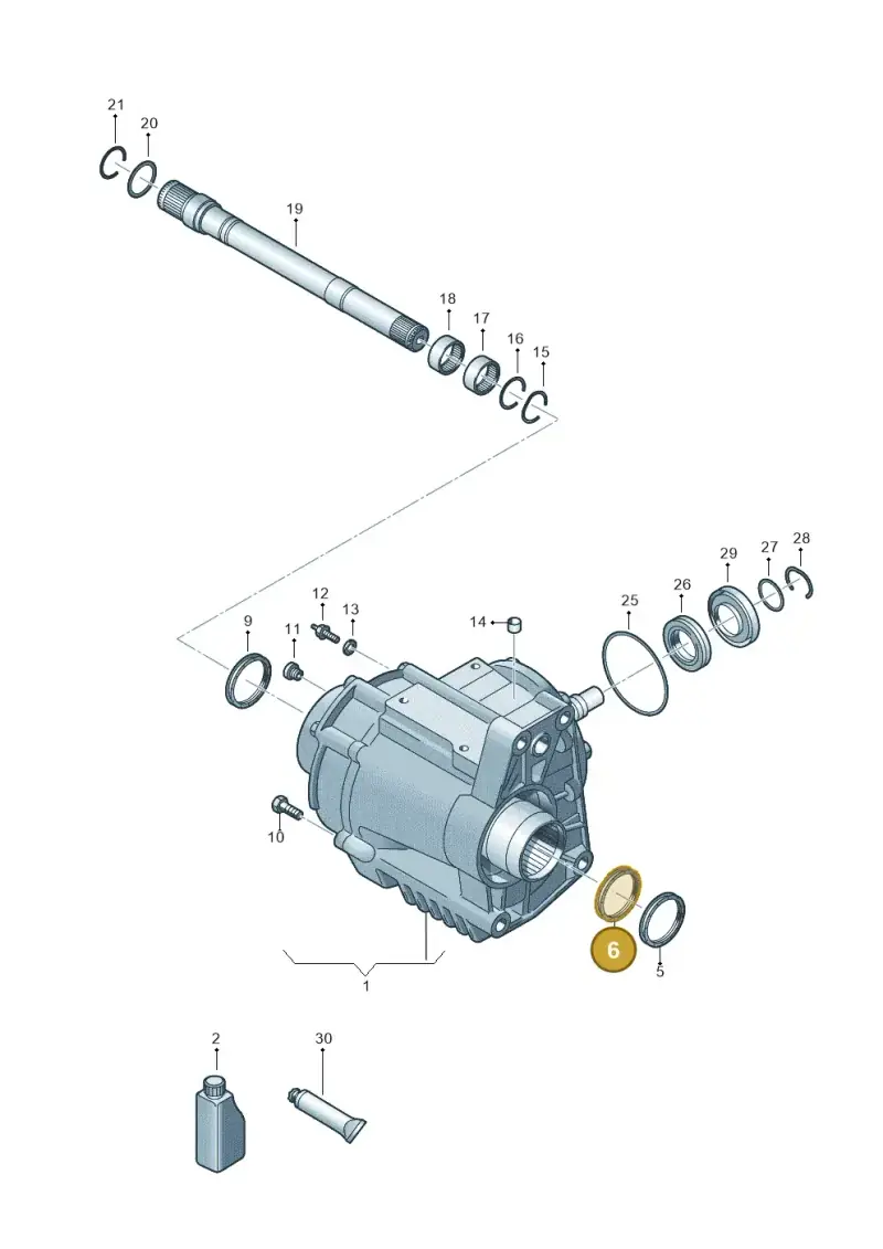 0CP409189 — Audi A3 Sportback (2019-2021) diagram 596409065, position 6