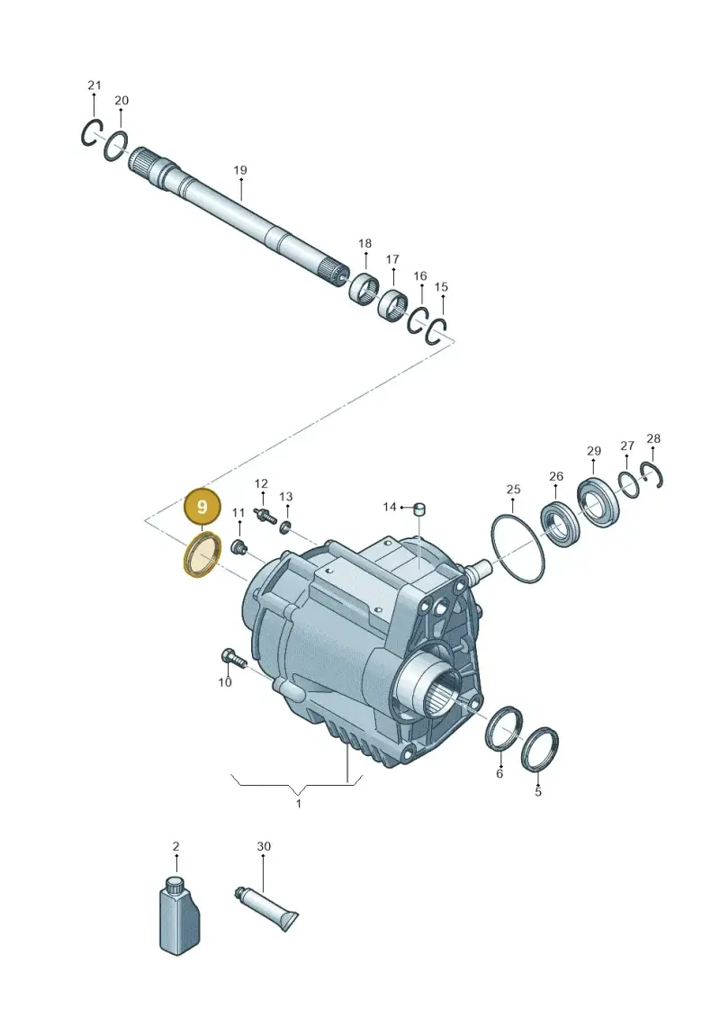 0CP409189B — Audi A3 Sportback (2019-2021) diagram 596409065, position 9