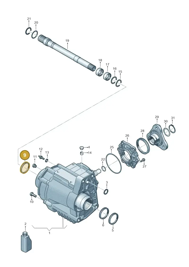 0CP409189B — Audi Q3 quattro (2018-2019) diagram 597409051, position 9