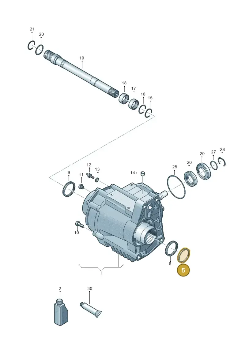 0CP409529 — Audi A3 Sportback (2019-2021) diagram 596409065, position 5