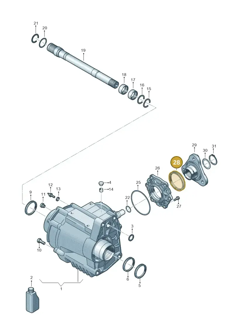 0CP525596A — Audi Q3 quattro (2018-2019) diagram 597409051, position 28
