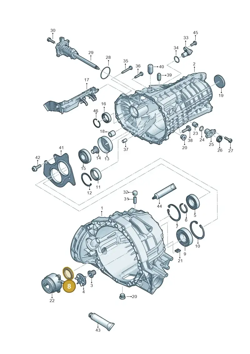 0CS311113A — Audi A4 2.0 (2015-2019) diagram 798301310, position 8