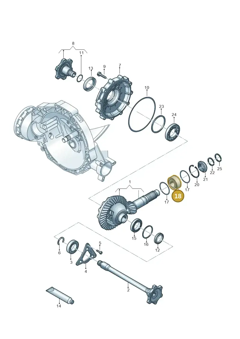 0CS311590E — Audi A5 Limousine (2024-2025) diagram 798409055, position 18