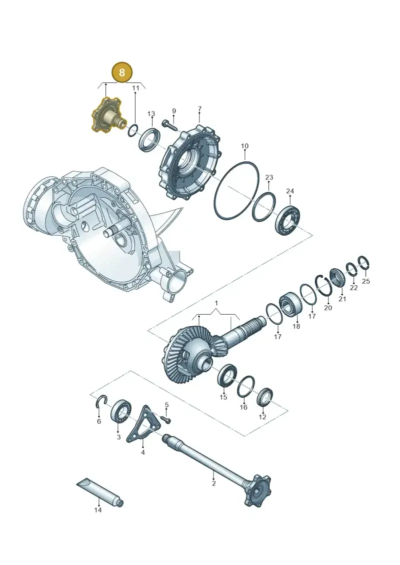 0CS409344A — Audi A5 Limo 2.0 (2024-) diagram 798409055, position 8