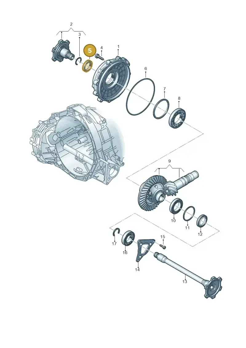 0CS409400 — Audi A6 1.8 (2015-2019) diagram 717409120, position 5