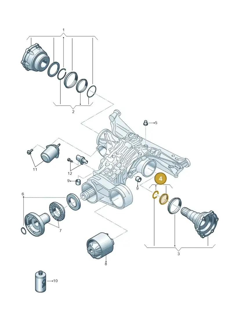 0D2598073 — Audi A5 Limo 2.0 (2024-) diagram 849525240, position 4