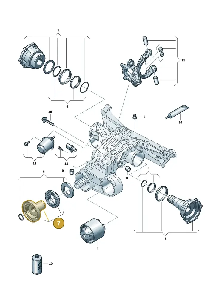 0D3598070A — Audi A5 Limousine (2024-2025) diagram 849525245, position 7
