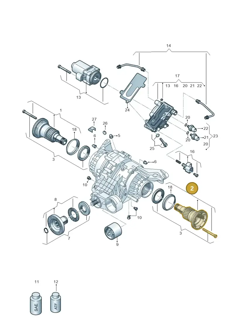 0D3598071 — Audi A5 Limo 2.0 (2024-) diagram 896525025, position 2