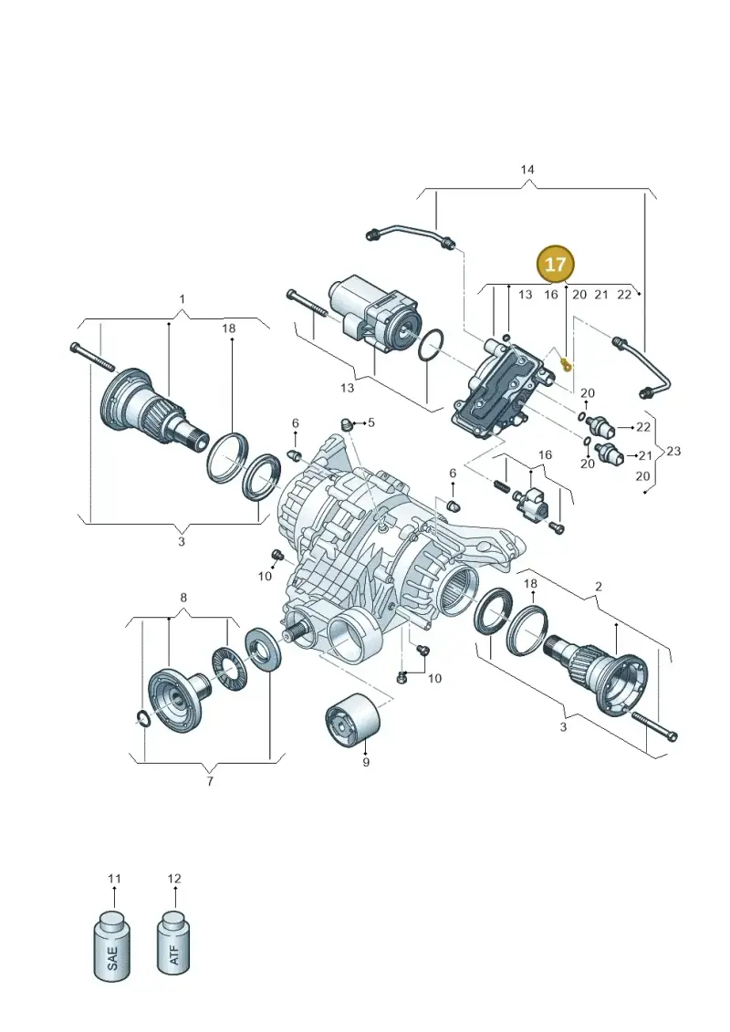 0D3598181 — Audi Q7 qu. 3.0 TDI (2015-2019) diagram 849500250, position 17