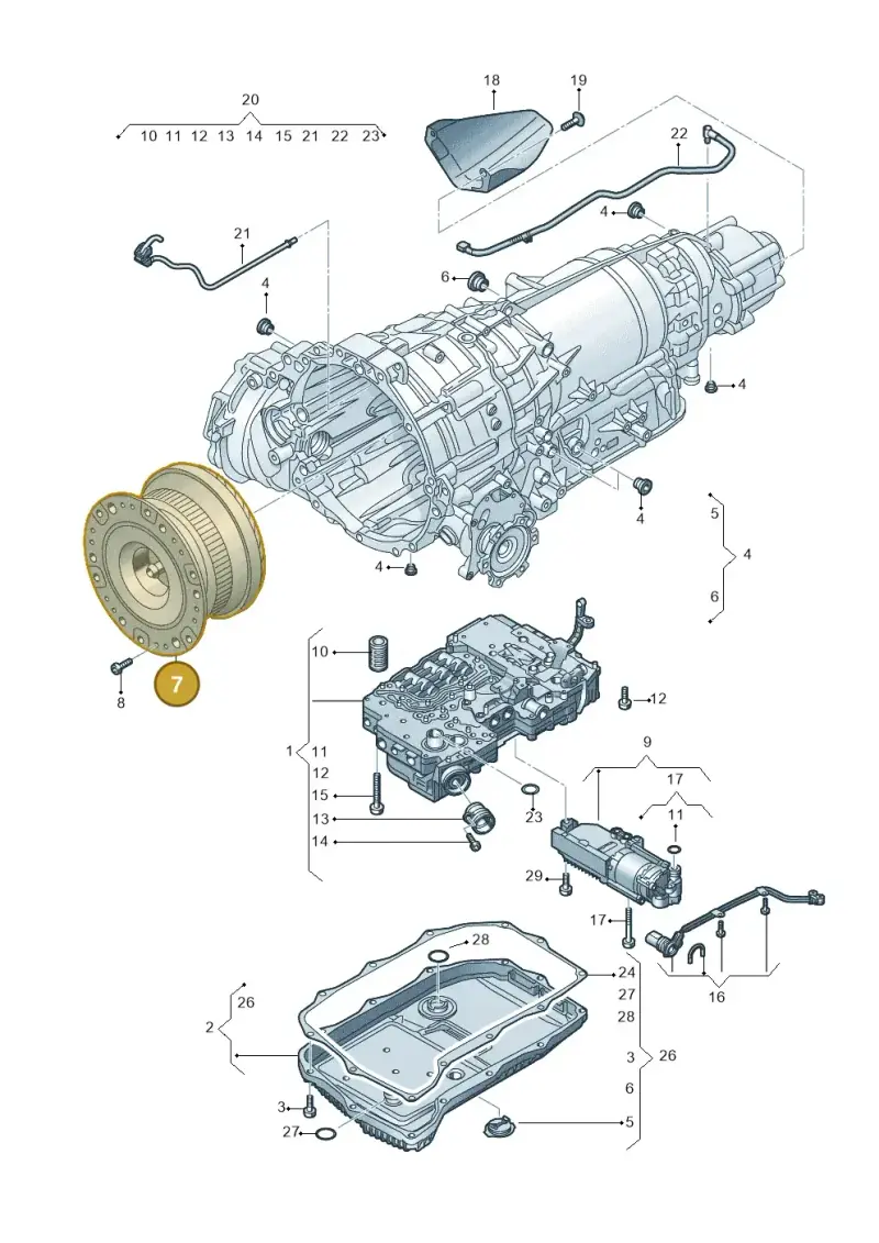 0D5323571B — Audi Q8 Quattro 3,0 (2018-) diagram 429325800, position 7