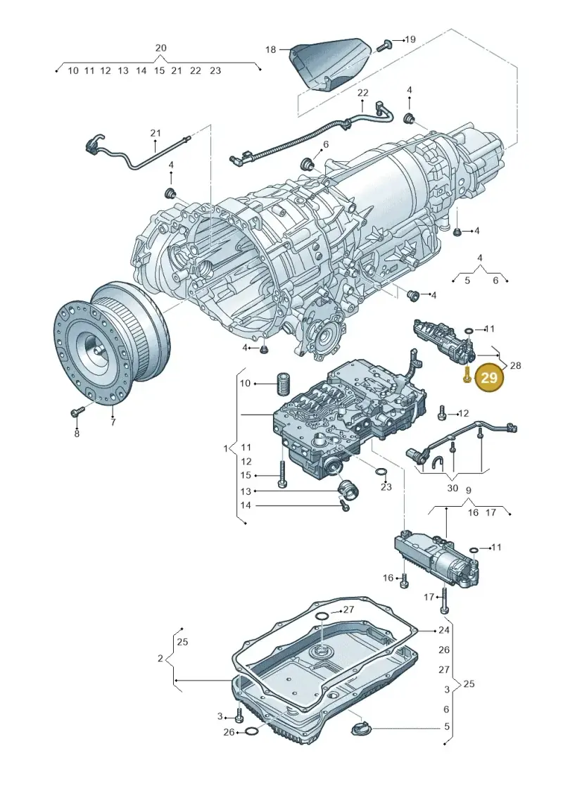 0D5398001B — Audi Q7 qu. 3.0 TDI (2015-2019) diagram 859325800, position 29