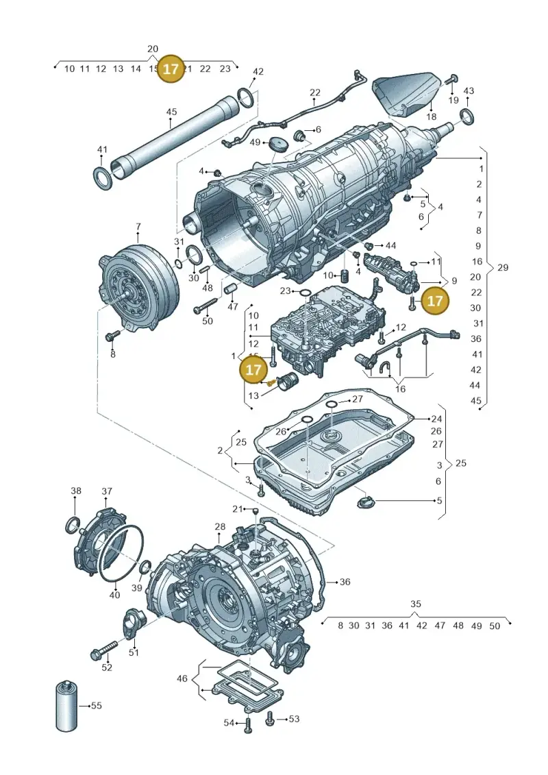 0D5398001B — Audi Q8 Quattro 3,0 (2018-) diagram 859325850, position 17