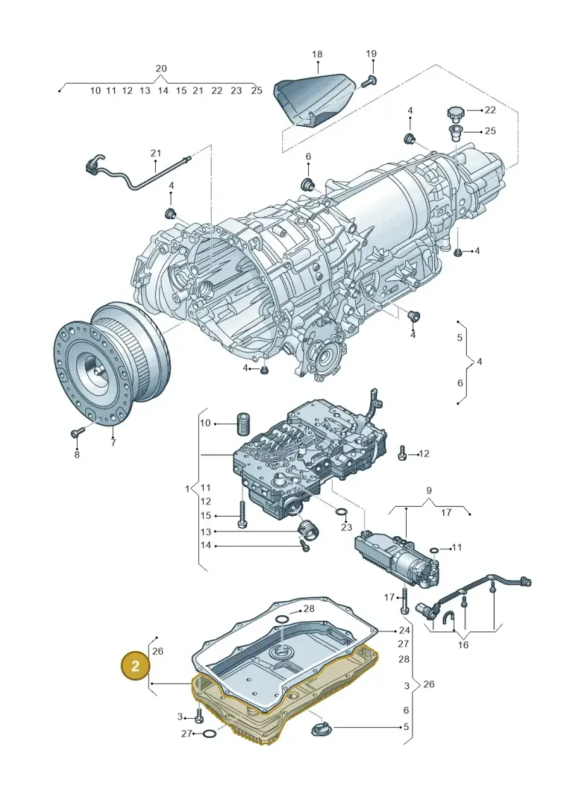 0D5398009B — Audi A6 2.0 (2018-) diagram 838325800, position 2