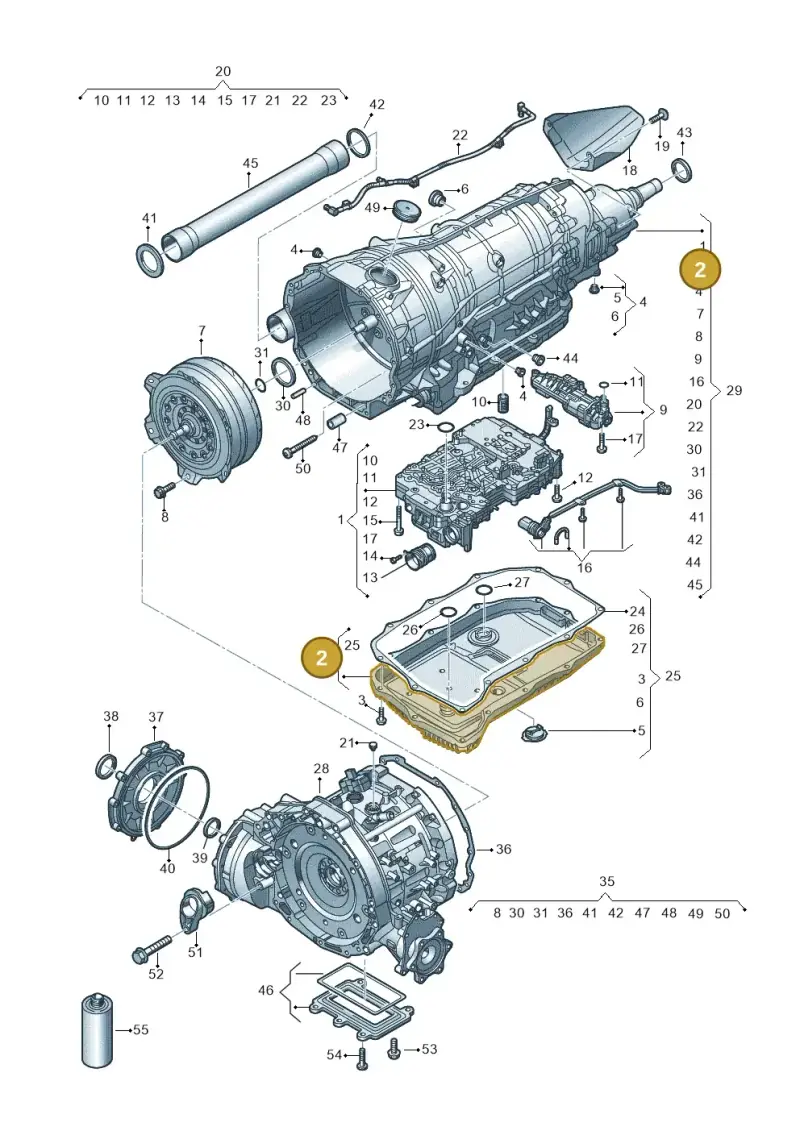 0D5398009B — Audi Q8 Quattro 3,0 (2018-) diagram 859325850, position 2