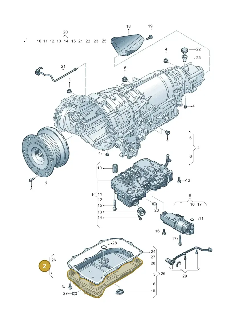 0D5398009B — Audi A5 Sportback (2016-2020) diagram 897325090, position 2