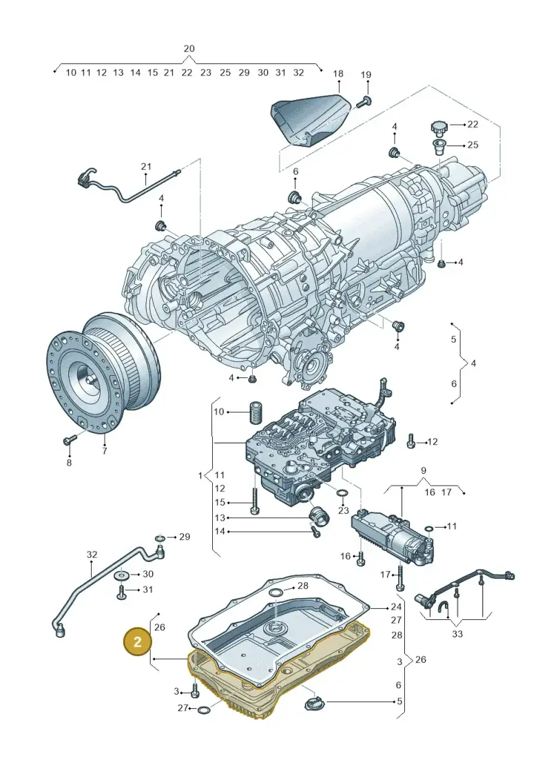 0D5398009C — Audi RS4 Avant (2017-) diagram 438325800, position 2