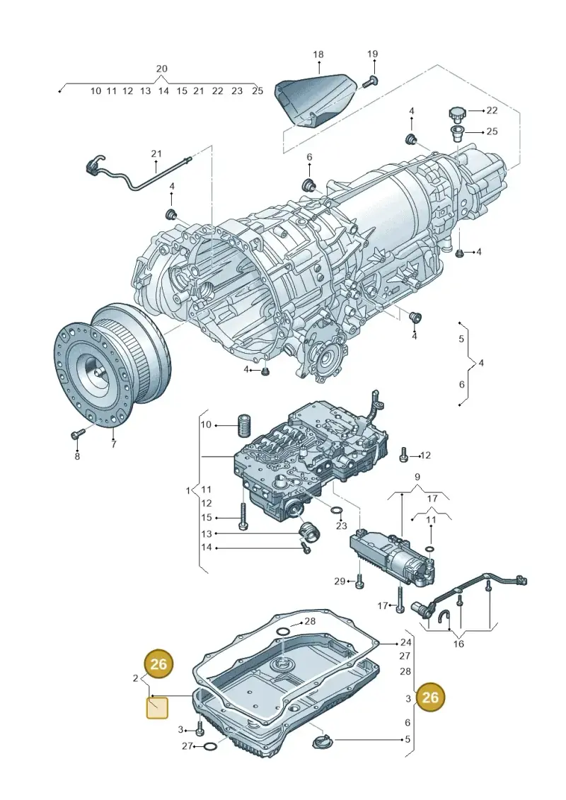 0D5398010 — Audi Q5 (2016-2020) diagram 896325800, position 26