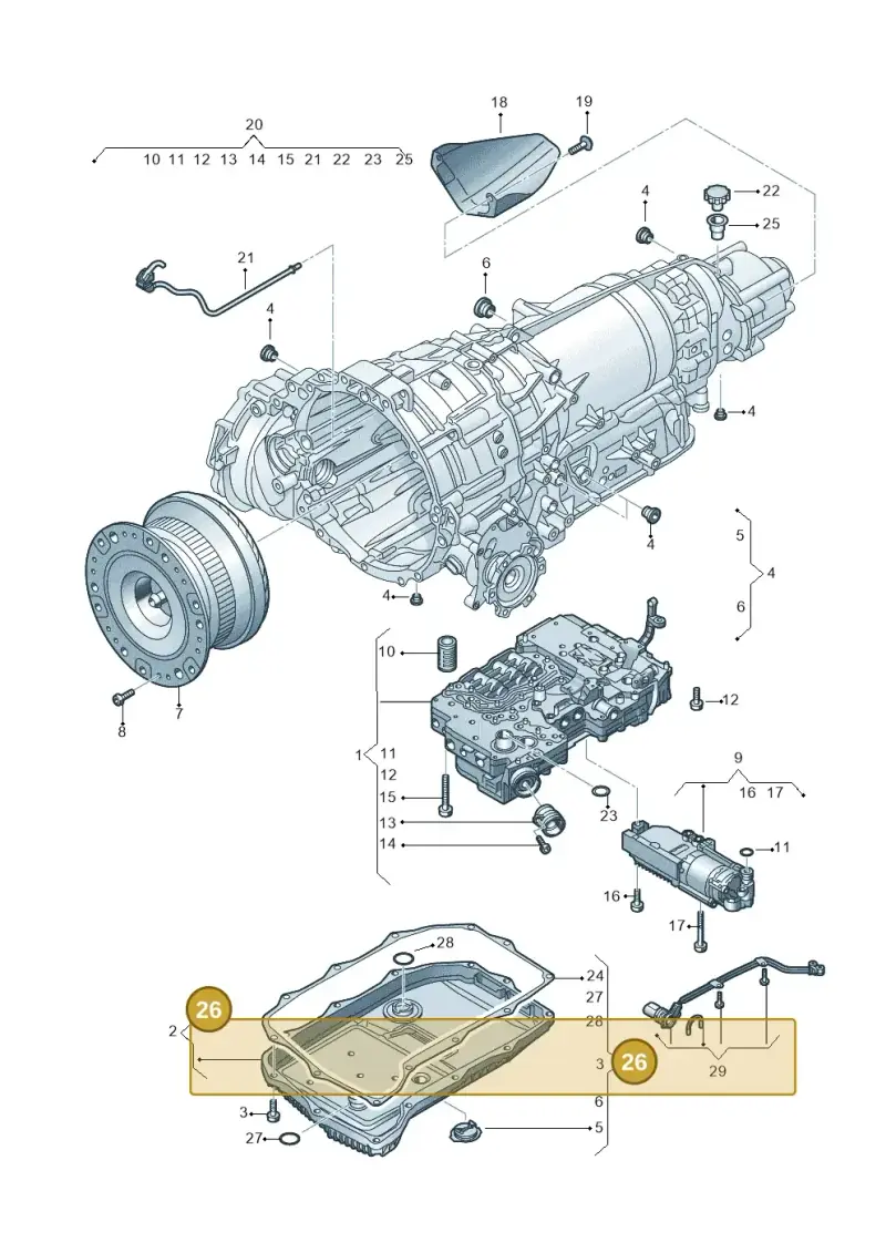 0D5398010 — Audi A5 Sportback (2016-2020) diagram 897325090, position 26