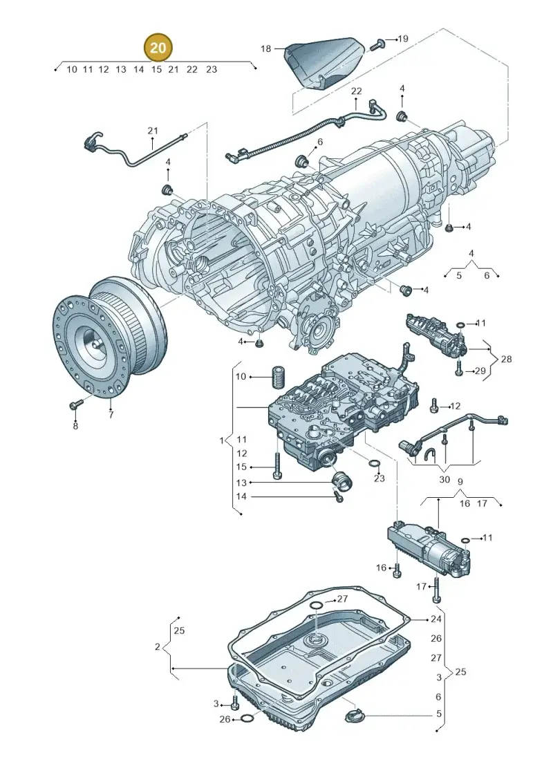 0D5398047 — Audi A5 Cabrio 2.0 (2016-2018) diagram 859325800, position 20