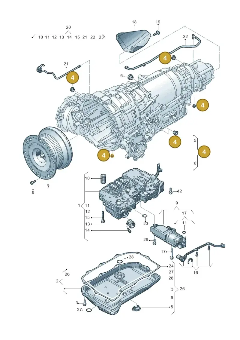 0D5398048A — Audi Q8 Quattro 3,0 (2018-) diagram 429325800, position 4
