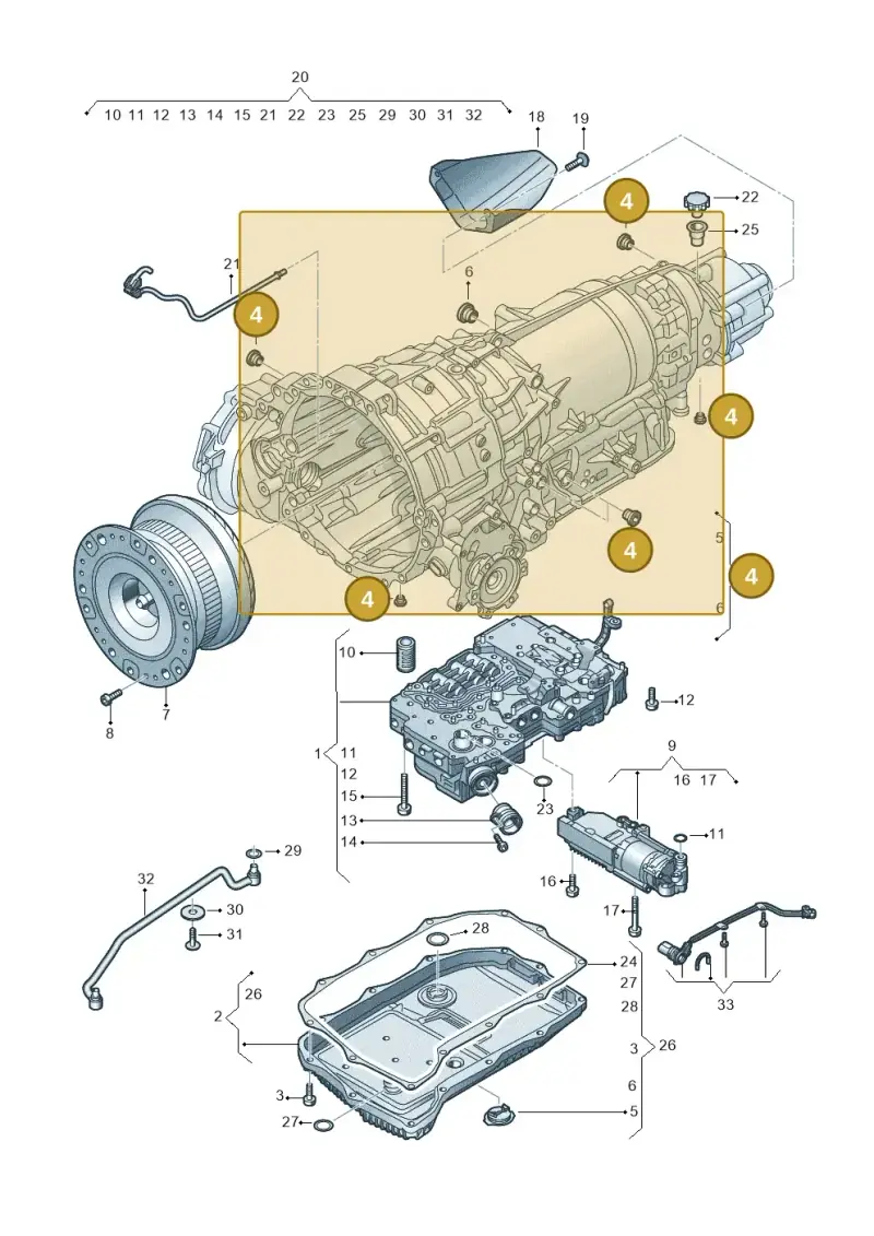 0D5398048A — Audi RS4 Avant (2017-) diagram 438325800, position 4