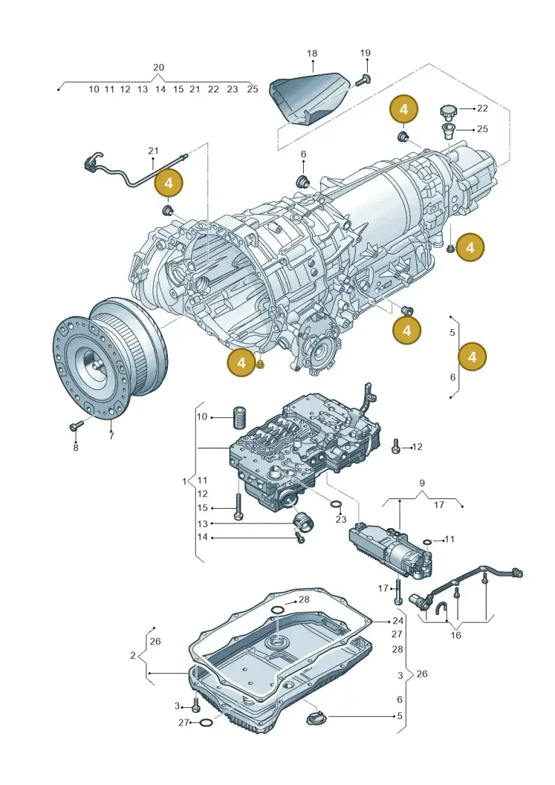 0D5398048A — Audi A7 Sportback (2018-) diagram 838325800, position 4