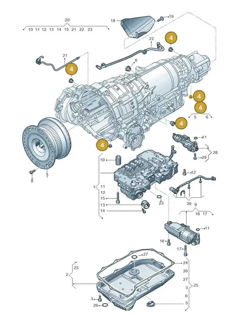 0D5398048A — Audi A5 Cabrio 2.0 (2016-2018) diagram 859325800, position 4
