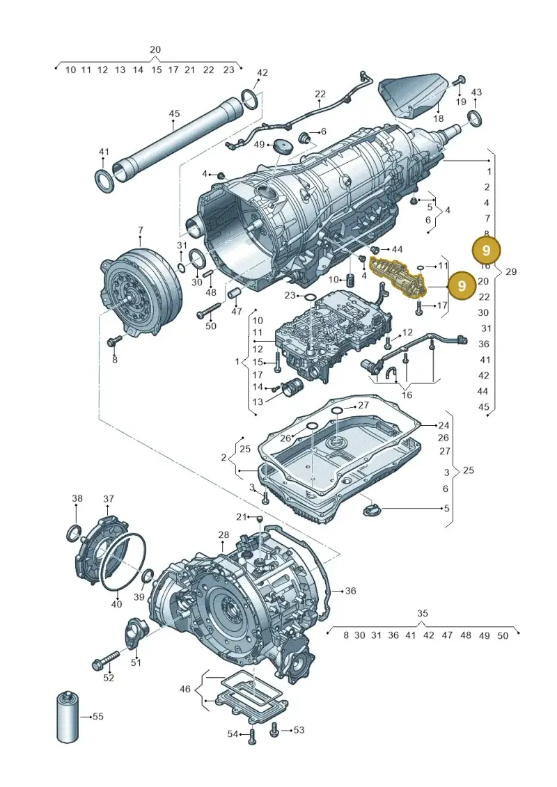 0D7321281D — Audi Q8 Quattro 3,0 (2018-) diagram 859325850, position 9