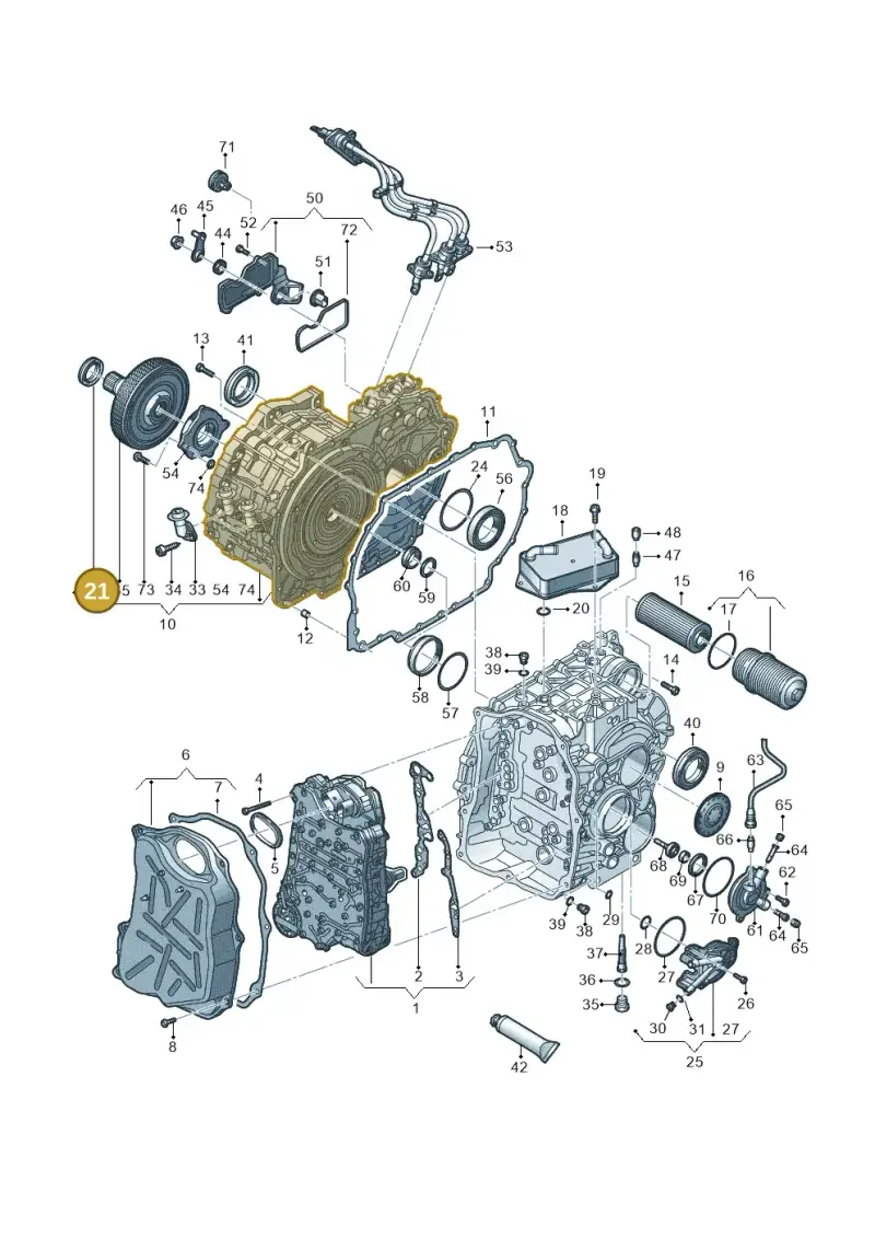 0DD141738E — Audi A3 Sportback (2012-2016) diagram 745321670, position 21