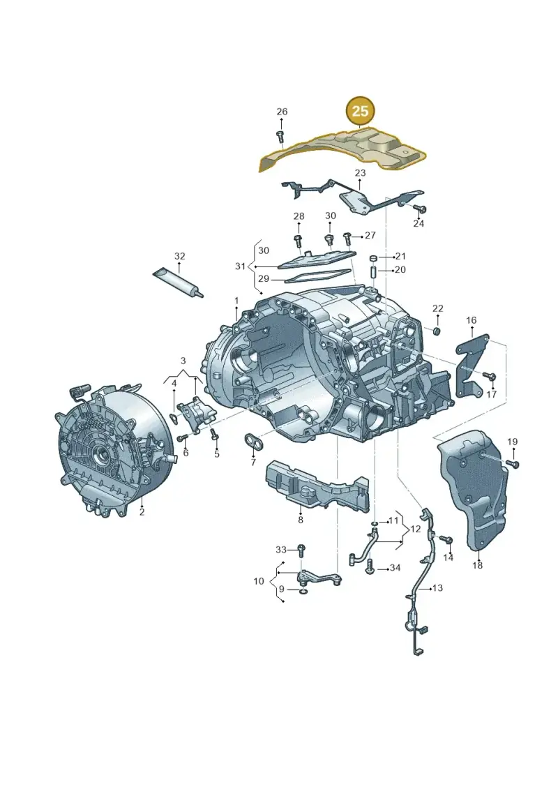 0DK301325B — Audi A6 2.0 (2018-) diagram 896325620, position 25