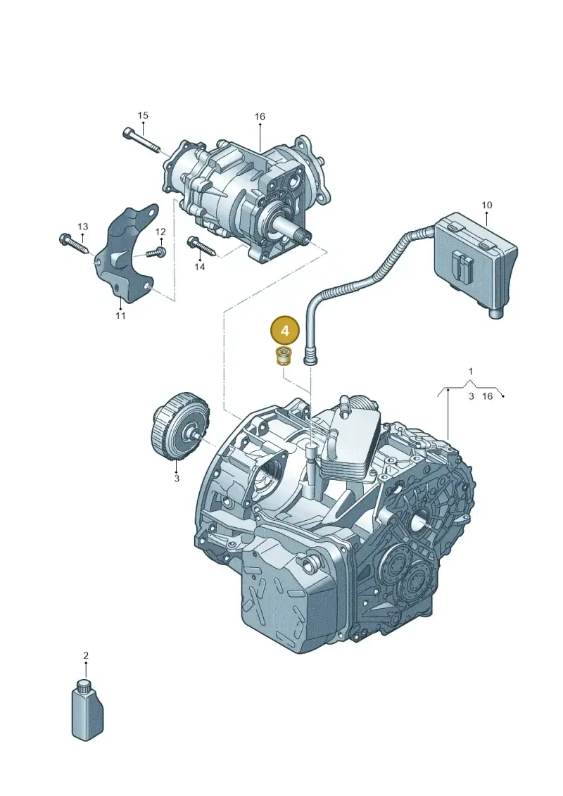 0GC301047D — Audi A3 Sportback (2019-2021) diagram 596300062, position 4