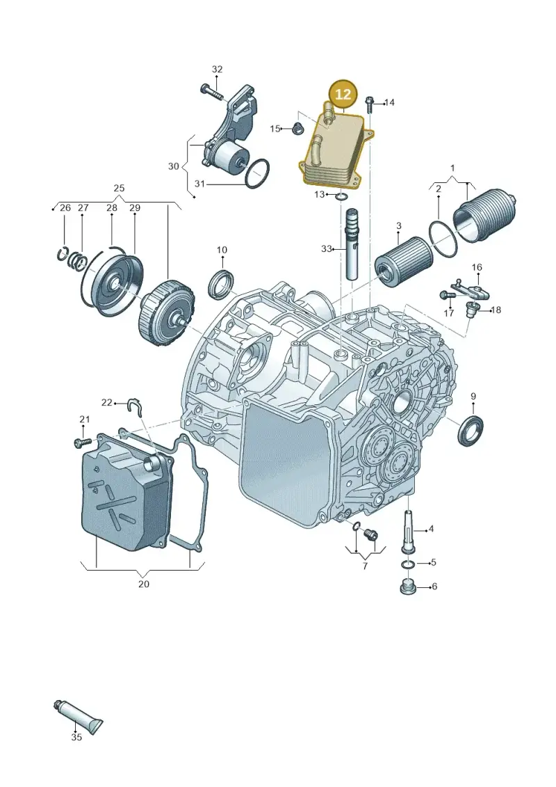 0GC317019F — Audi A3 Sportback (2019-2021) diagram 596300160, position 12