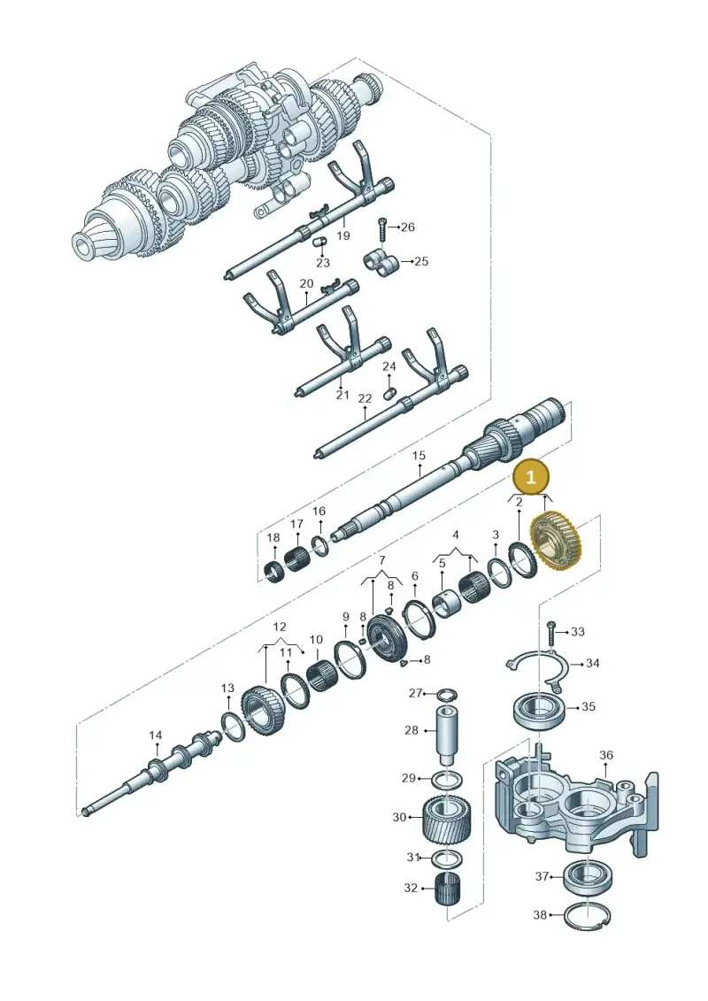 0HL311256E — Audi A6 2.0 (2018-) diagram 849311095, position 1