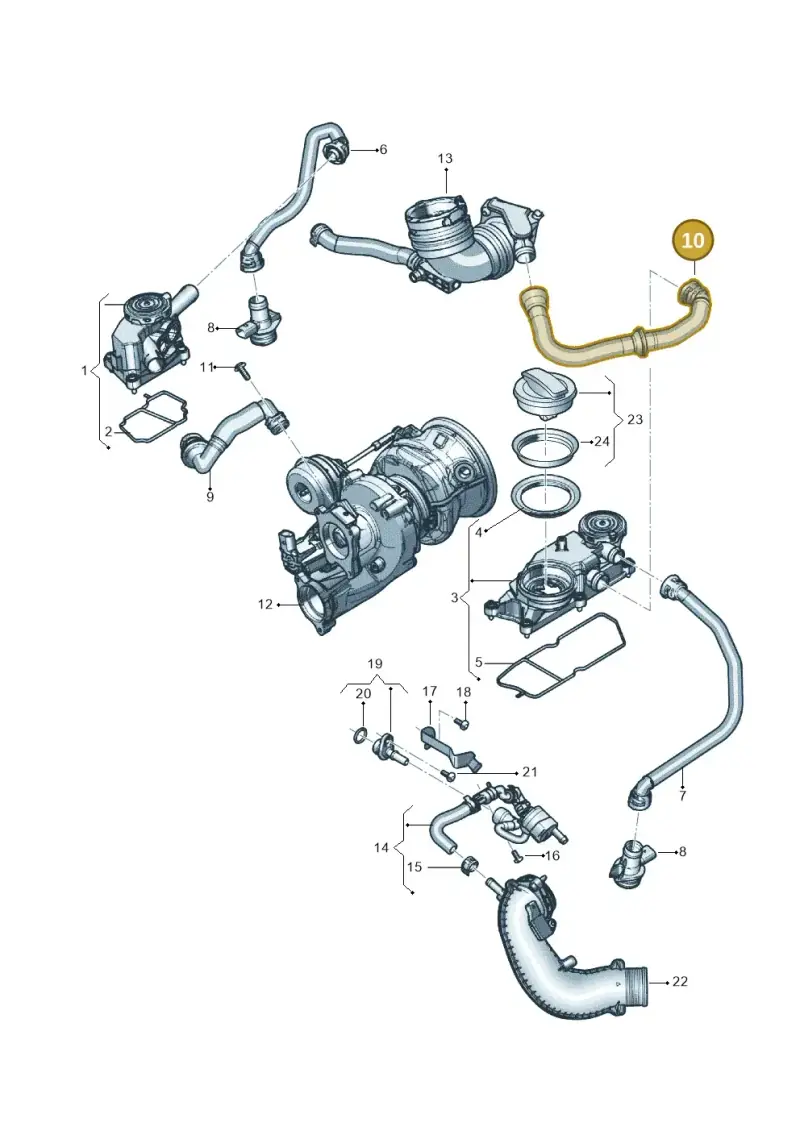 0P2103210H — Audi RS6 Avant (2019-2025) diagram 838103048, position 10